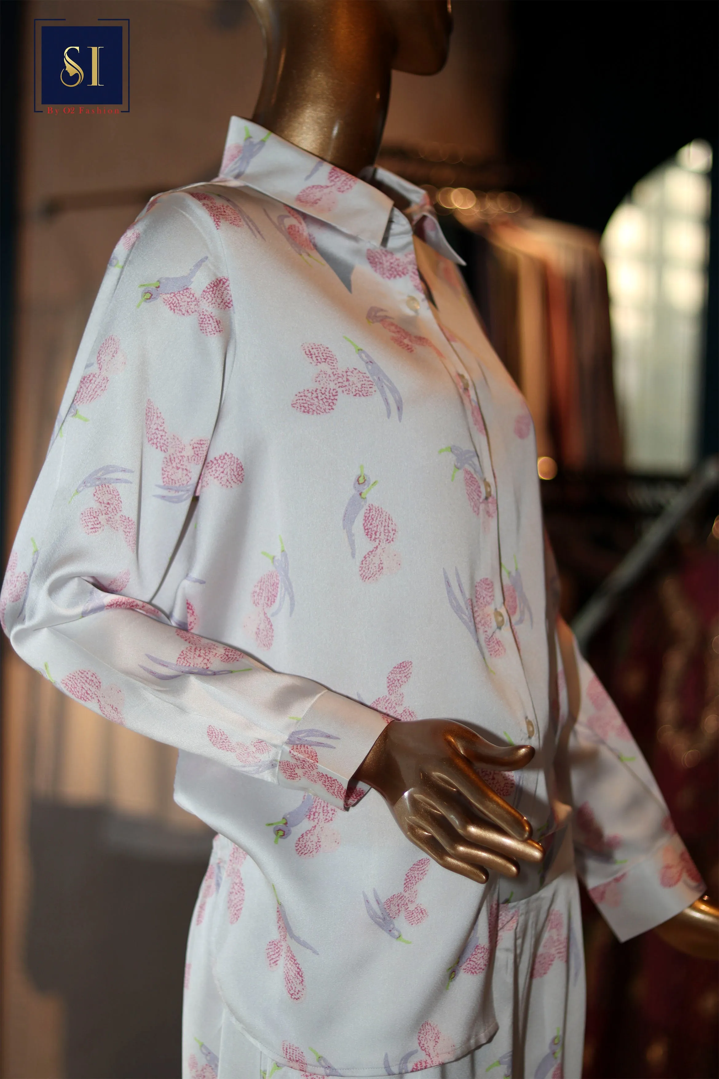 Silky Soft Floral Terrace Shirt And Pant Set