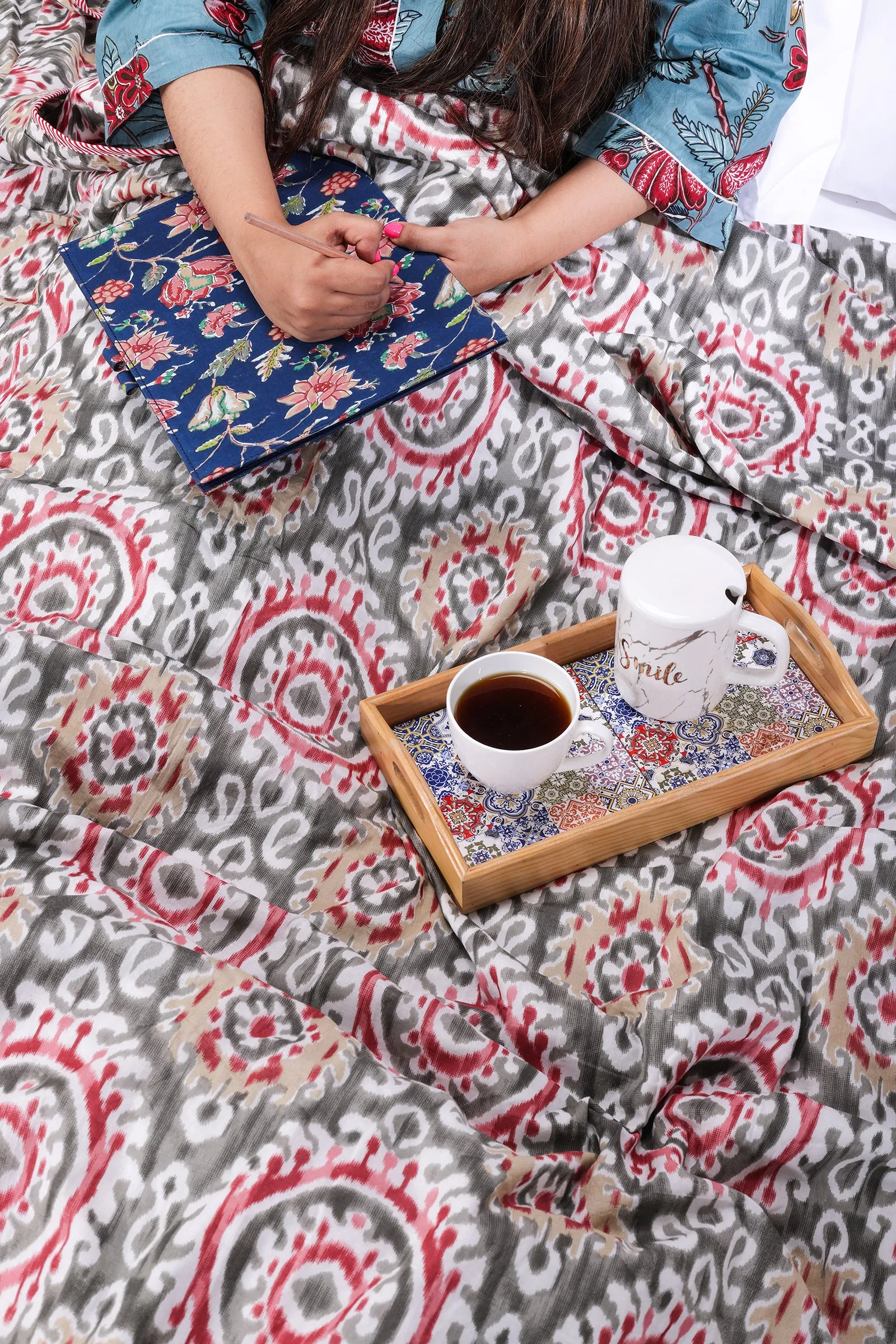 Sohi Grey Reversible Cotton Muslin Dohar