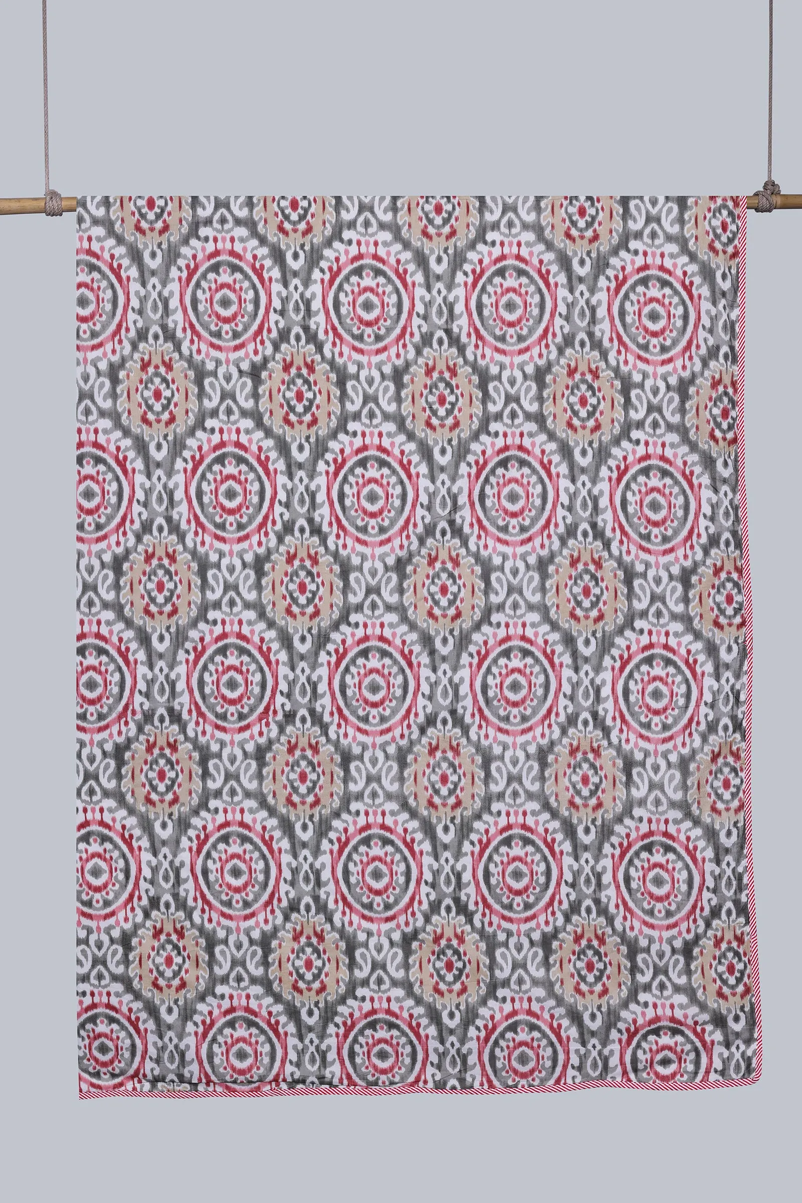 Sohi Grey Reversible Cotton Muslin Dohar