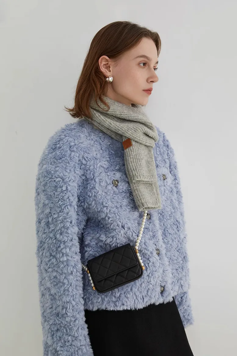 Sonata Blue Chic Shearling Jacket