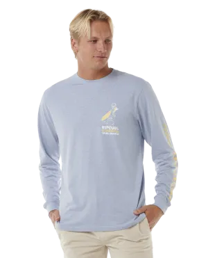 Surfer Dude Long Sleeve T-Shirt in Spray Blue