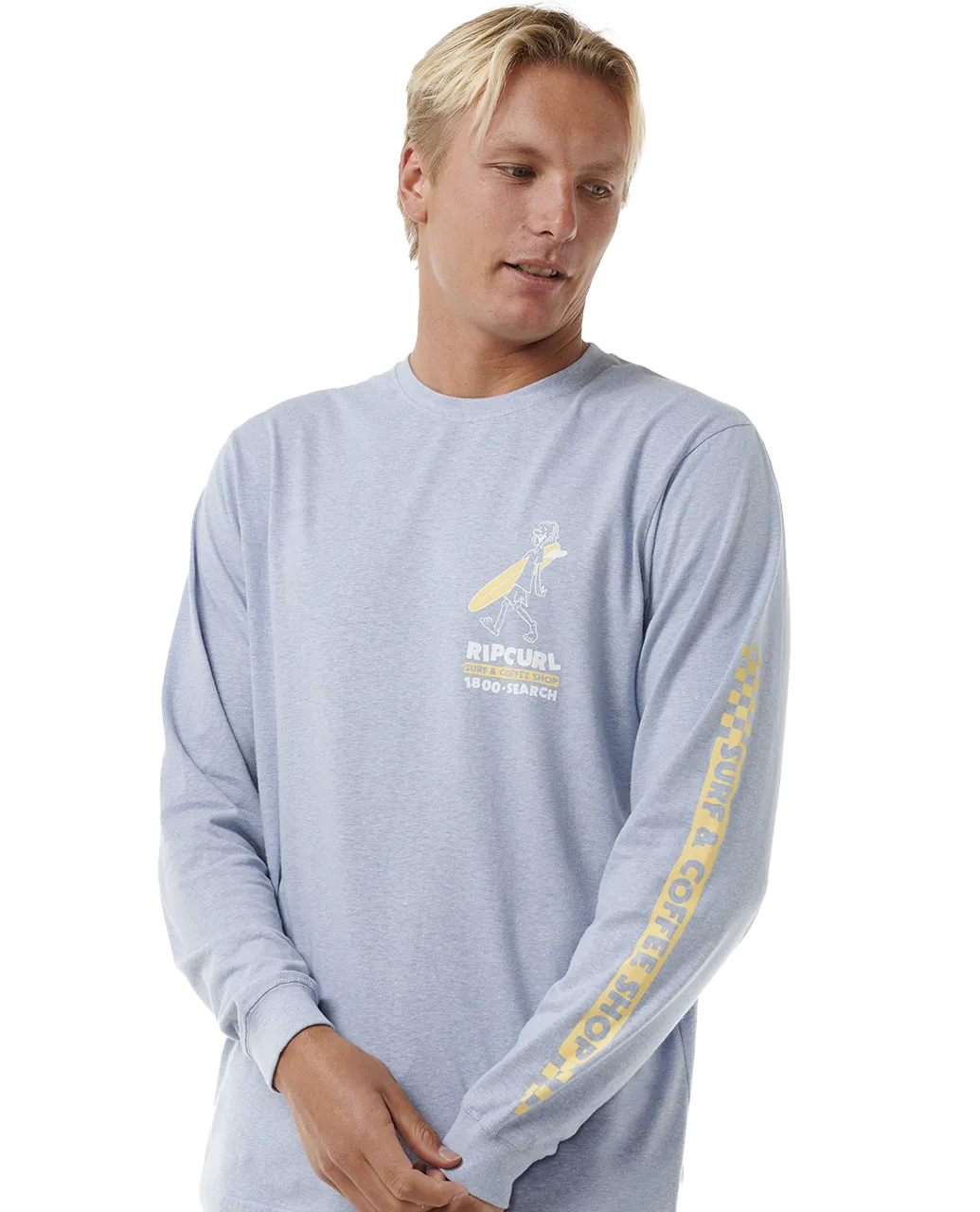 Surfer Dude Long Sleeve T-Shirt in Spray Blue