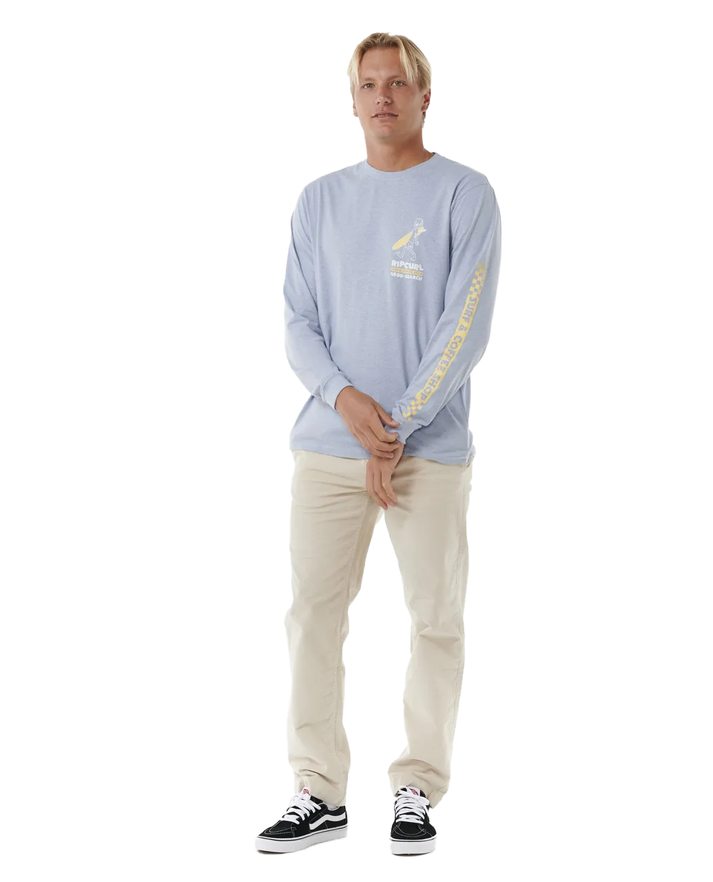 Surfer Dude Long Sleeve T-Shirt in Spray Blue