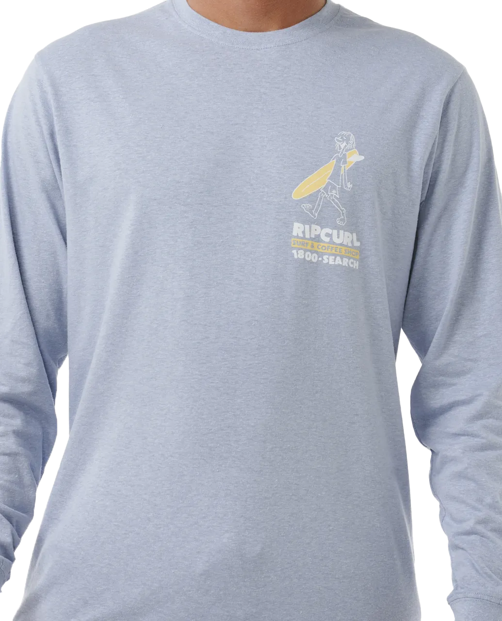 Surfer Dude Long Sleeve T-Shirt in Spray Blue
