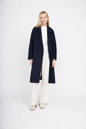 The Classic Wrap Coat - Navy