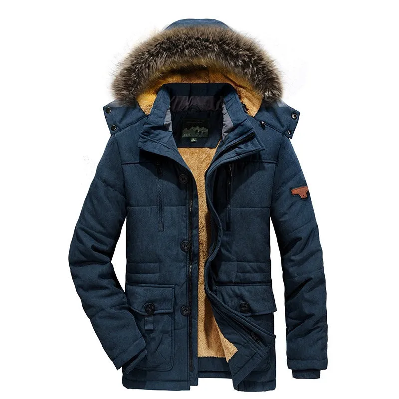 Tommy™ bontkraag grijs winddicht parka winterjas