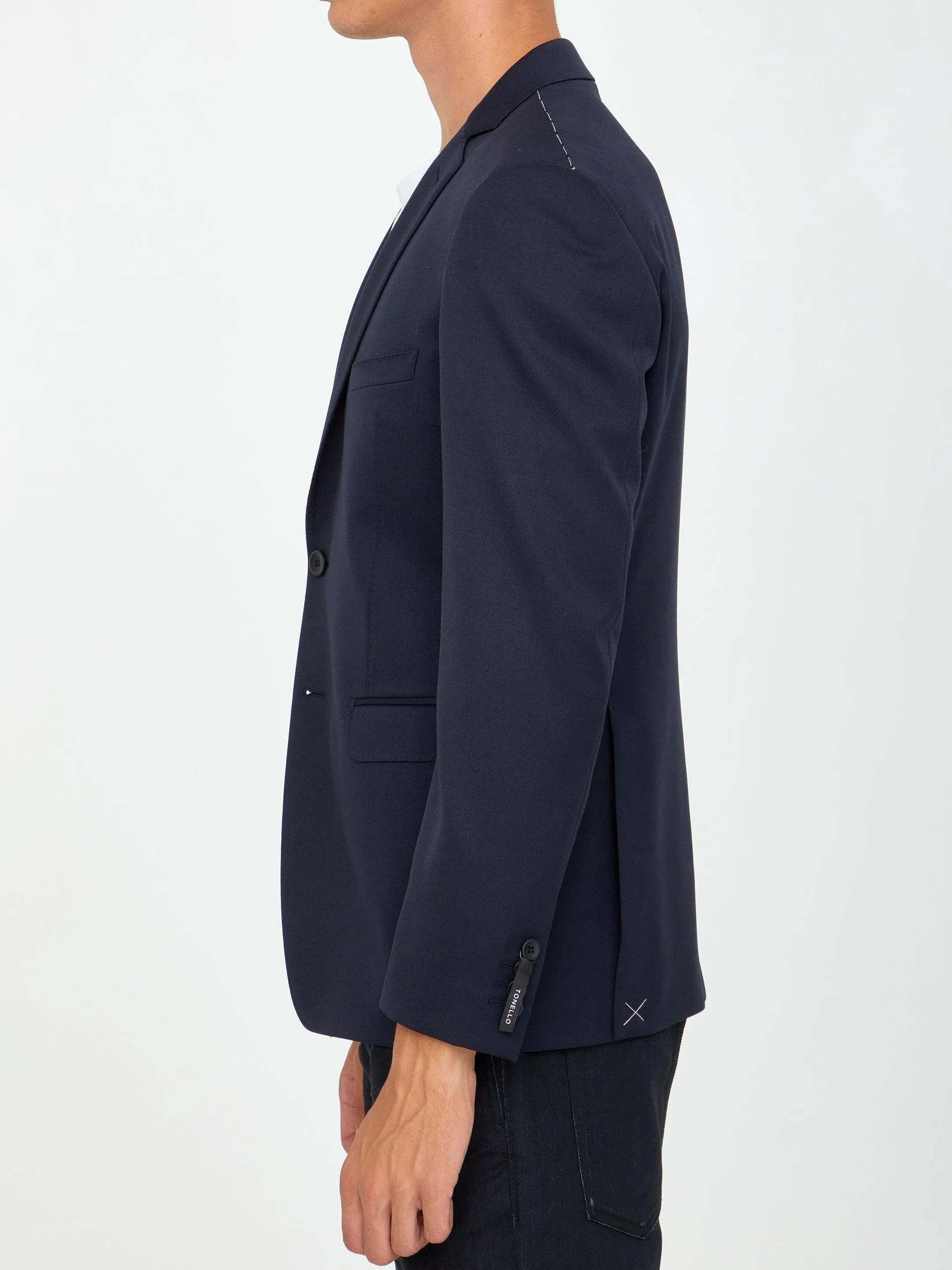 Tonello Blue Wool Jacket