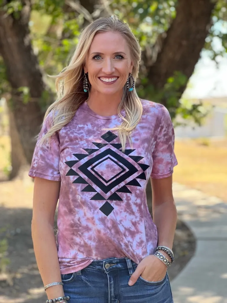 Vegas Aztec Tee in Black Ink