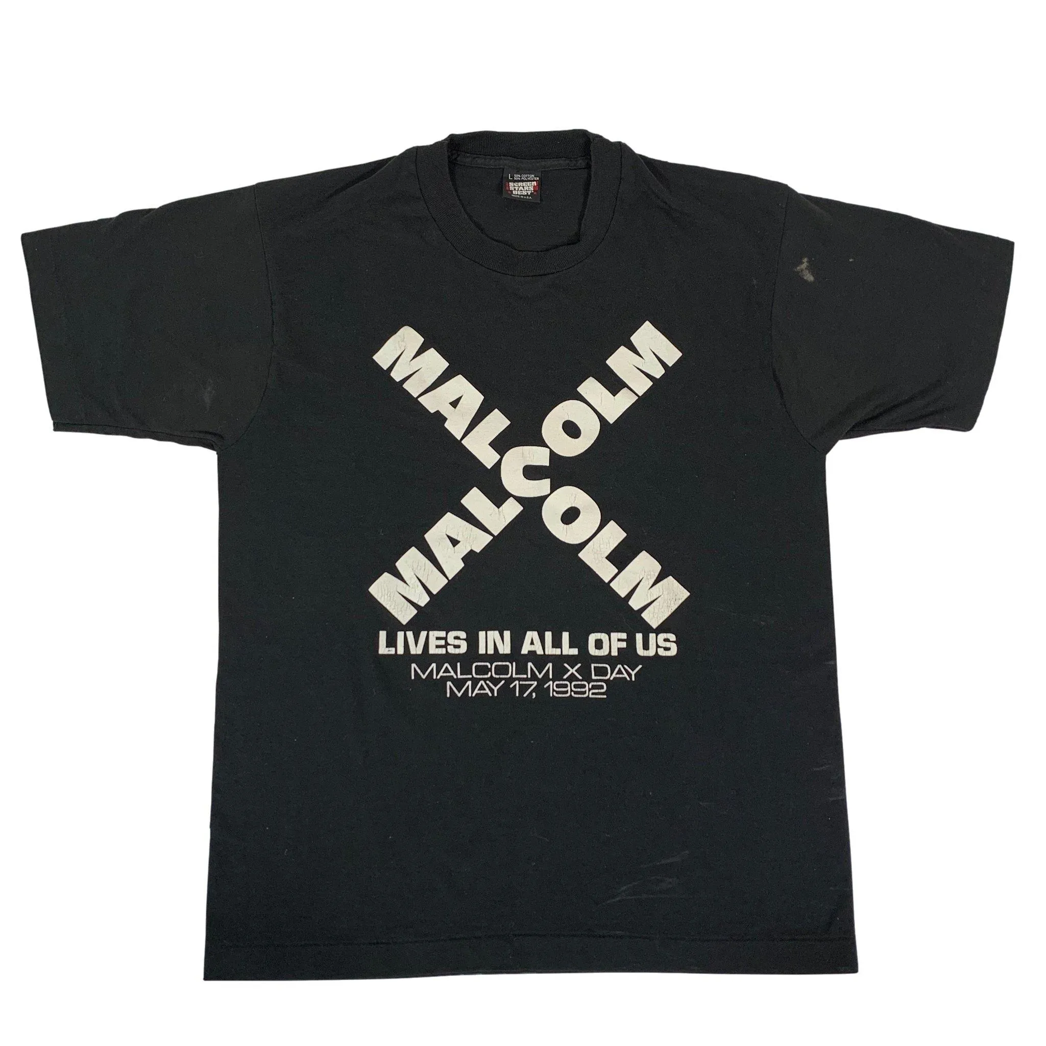 Vintage Malcolm X "Lives In All Of Us" T-Shirt