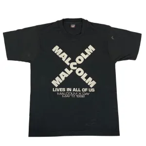Vintage Malcolm X "Lives In All Of Us" T-Shirt