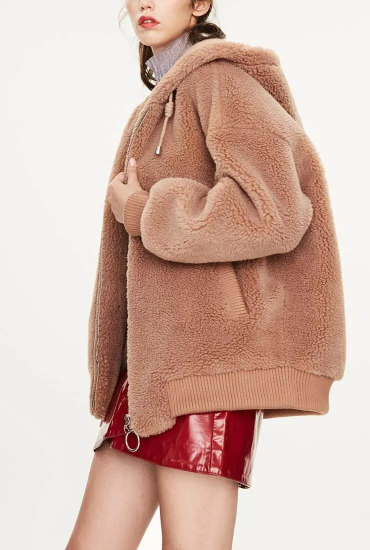 Warm Loose Hooded Teddy Bear Jacket