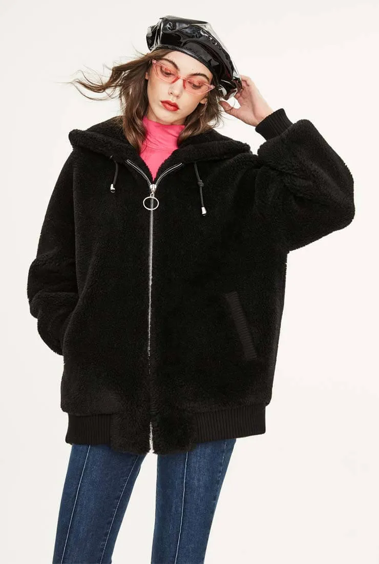 Warm Loose Hooded Teddy Bear Jacket