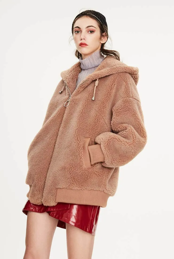 Warm Loose Hooded Teddy Bear Jacket