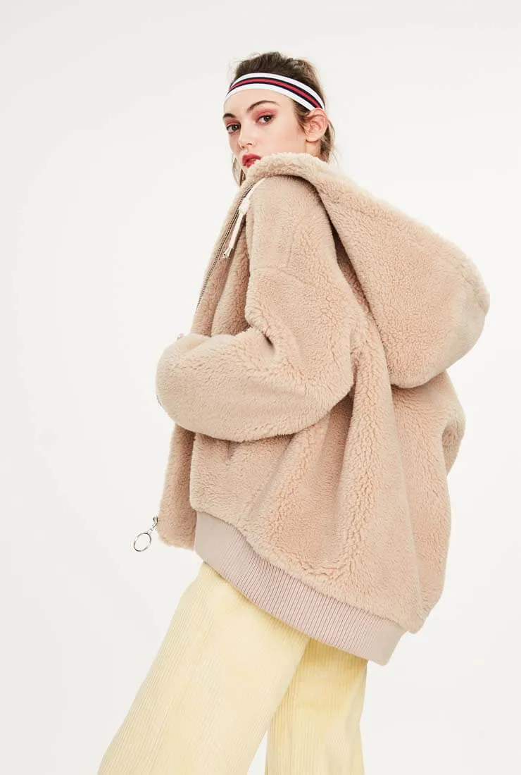 Warm Loose Hooded Teddy Bear Jacket