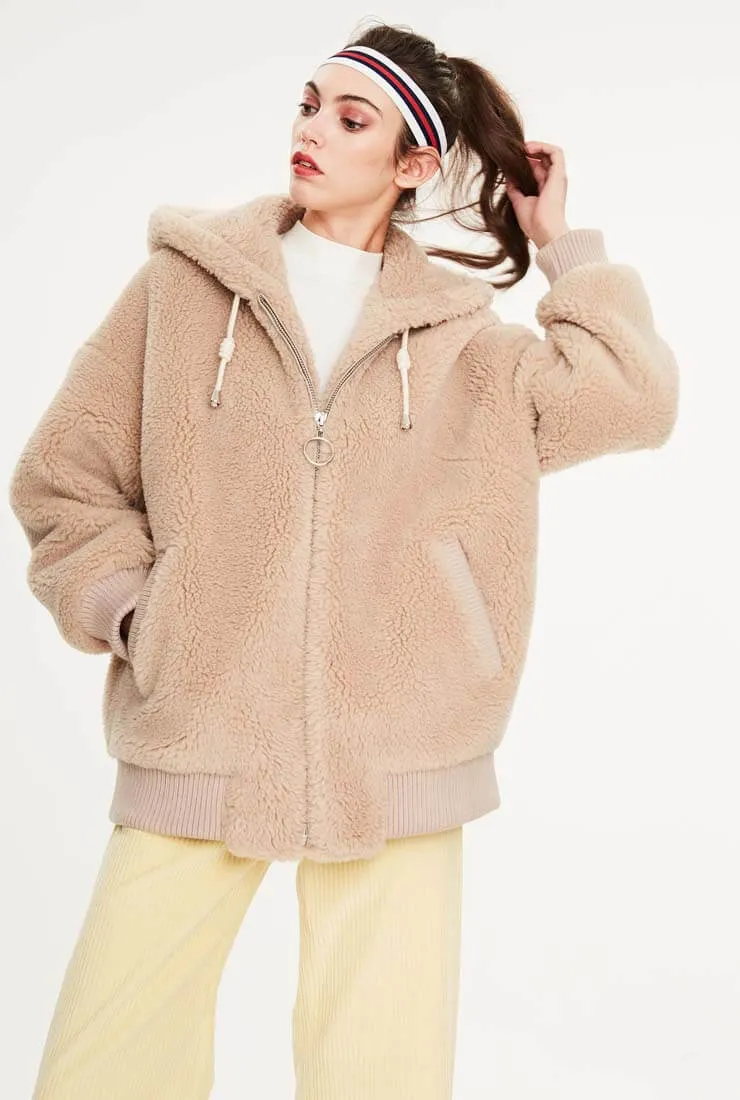 Warm Loose Hooded Teddy Bear Jacket