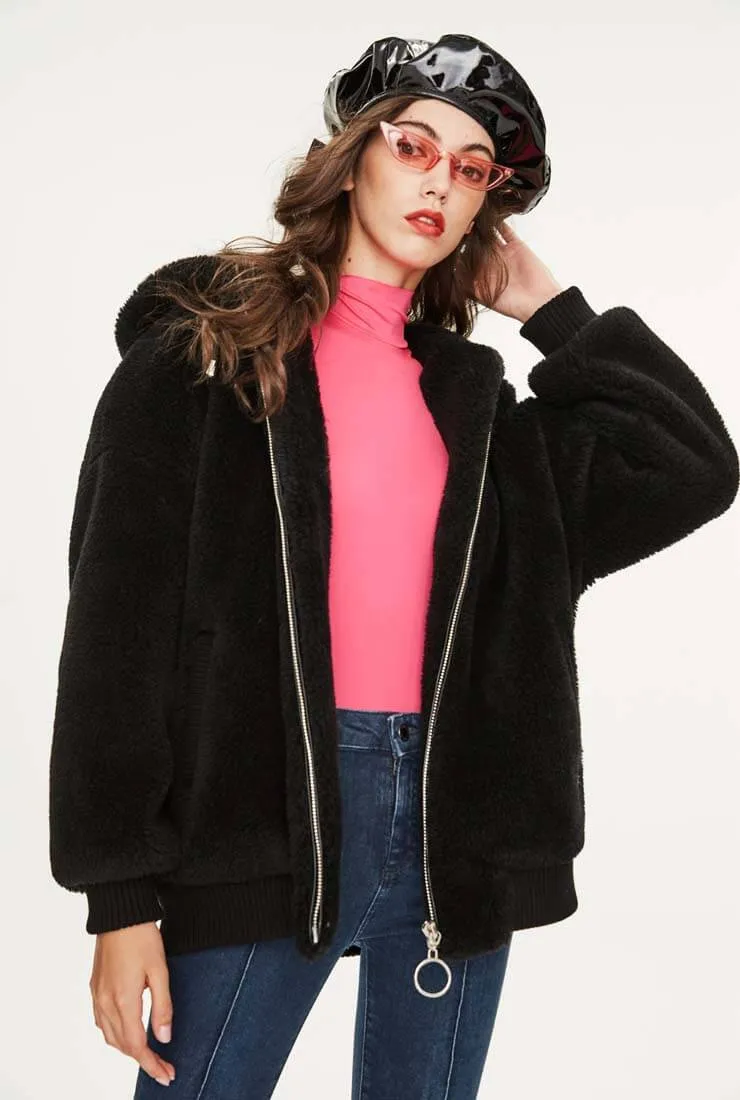 Warm Loose Hooded Teddy Bear Jacket
