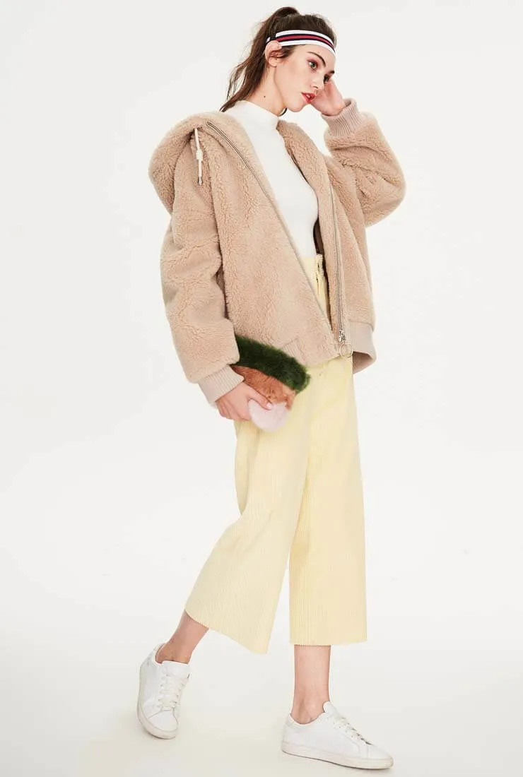 Warm Loose Hooded Teddy Bear Jacket
