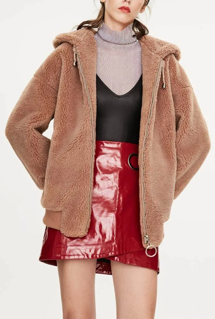Warm Loose Hooded Teddy Bear Jacket