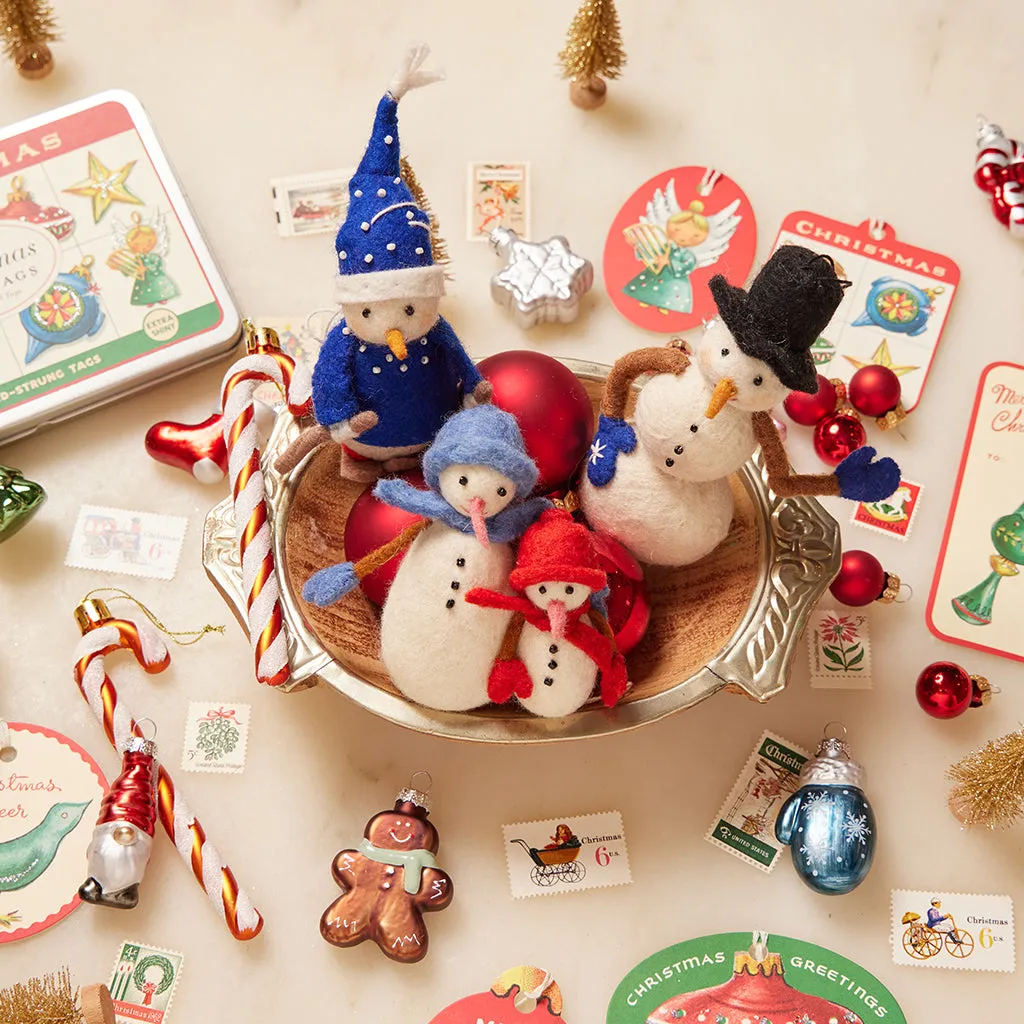 Winter Frost Skiing Snowman Ornament