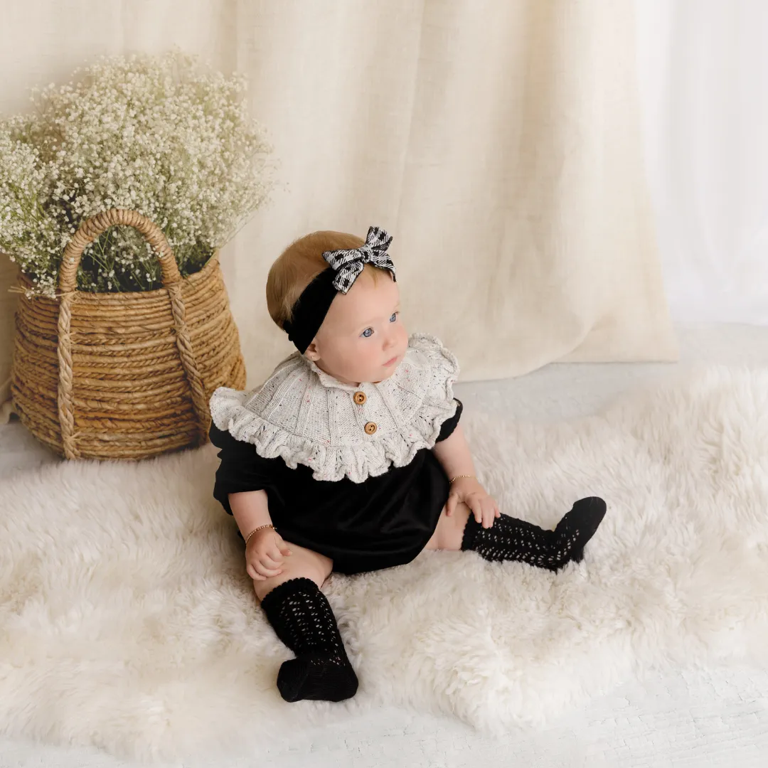 Winter Gingham Classic Bow Baby Band
