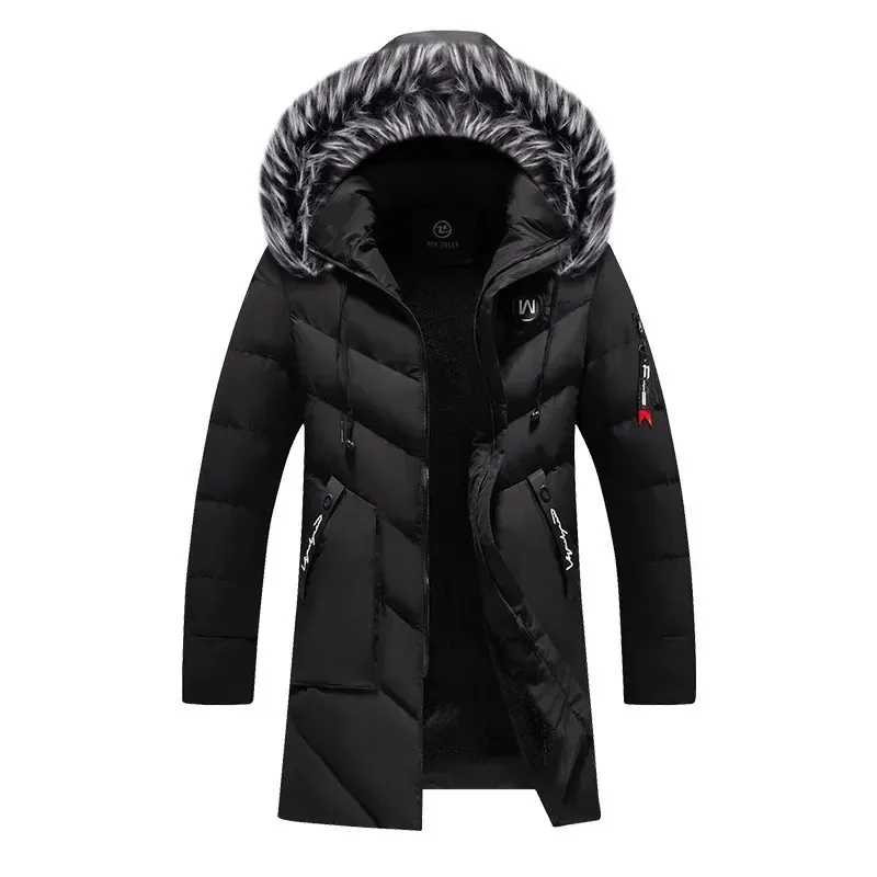 Wintern - Parka Winterjas Heren – Lang Model met Bontkraag en Winddichte Voering