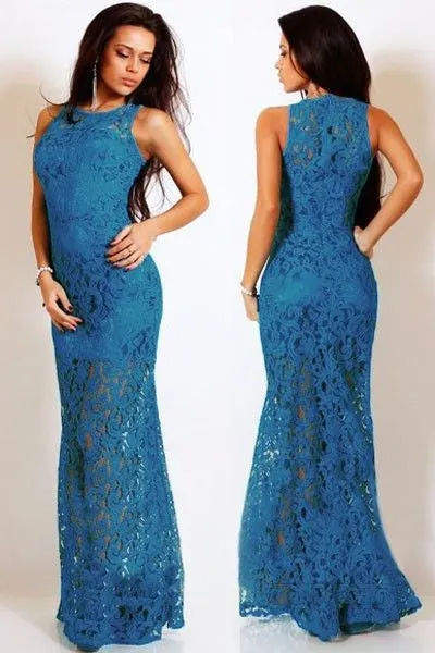 Women's Maxi Dress With Lace