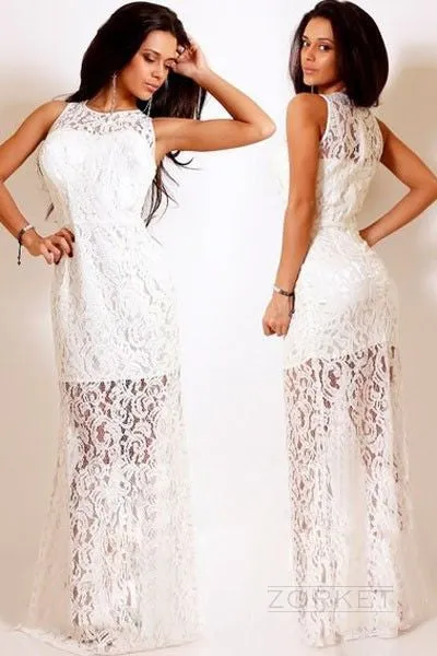 Women's Maxi Dress With Lace