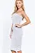 Women's Strapless Bodycon Sexy Stretchy Tube Midi Dress