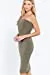 Women's Strapless Bodycon Sexy Stretchy Tube Midi Dress