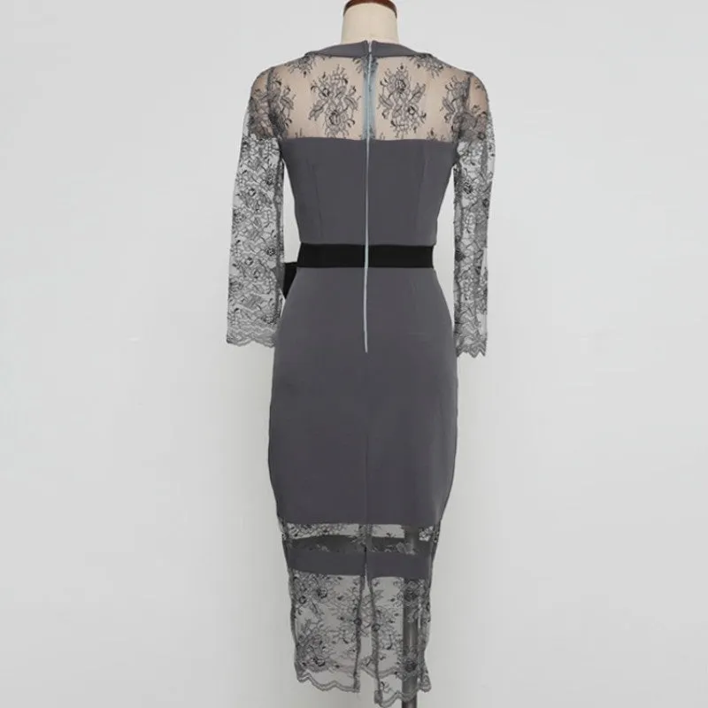Women's Summer O-Neck Patchwork Sheath Dress
