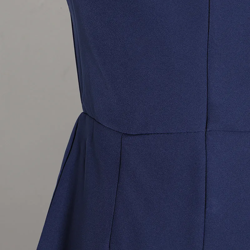 Women's Summer Patchwork Asymmetrical Dress With Lace